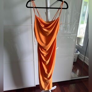Orange zara dress